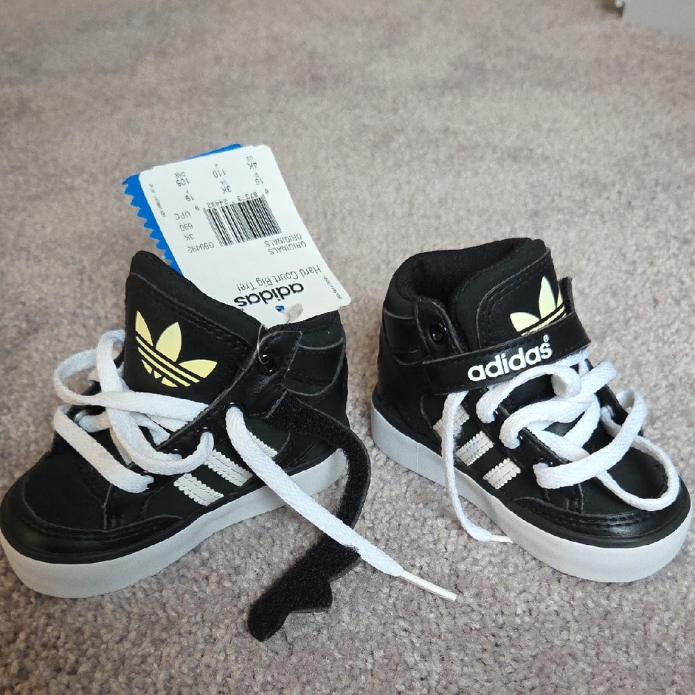 Adidas Black and White Kids Sneakers